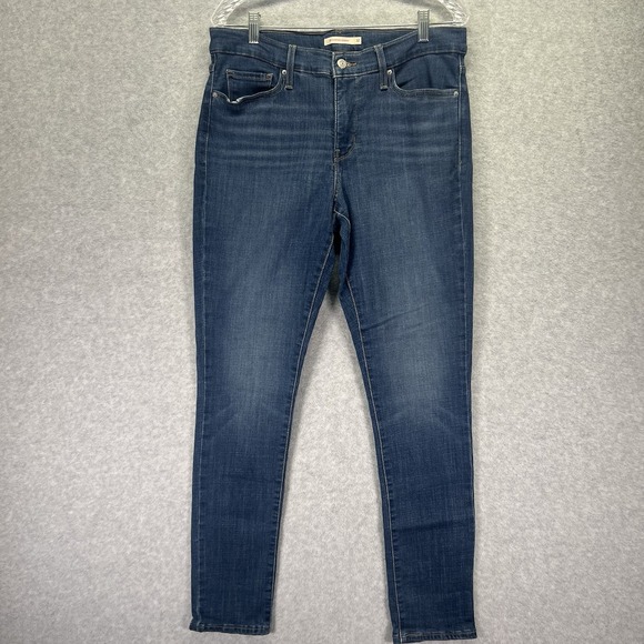 Levis 311 Jeans Womens 32 Blue Denim Mid Rise Shaping Skinny Stretch - Picture 1 of 10